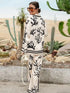 Chic Women's Summer Streetwear Set: Stylish Lapel Long Sleeve Shirt with Wide Leg Trousers for Effortless Fashion Inspo